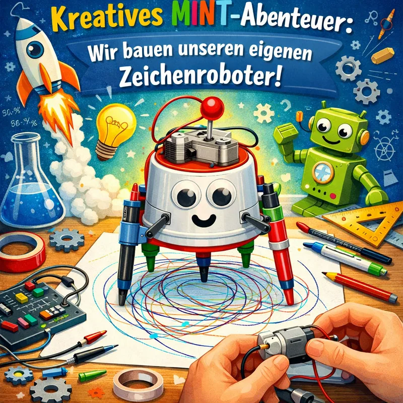 Kreatives MINT-Abenteuer für Kinder von 4 bis 6 Jahre! : Wir bauen unseren eigenen Zeichenroboter!