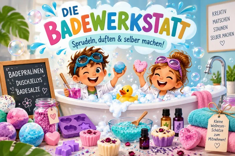 Die Badewerkstatt für Kinder ab 5 Jahren – Sprudeln, duften & selber machen!